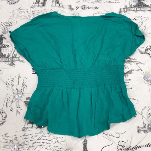 HIATUS Button Front Short Sleeve Blouse - Picture 4 of 6